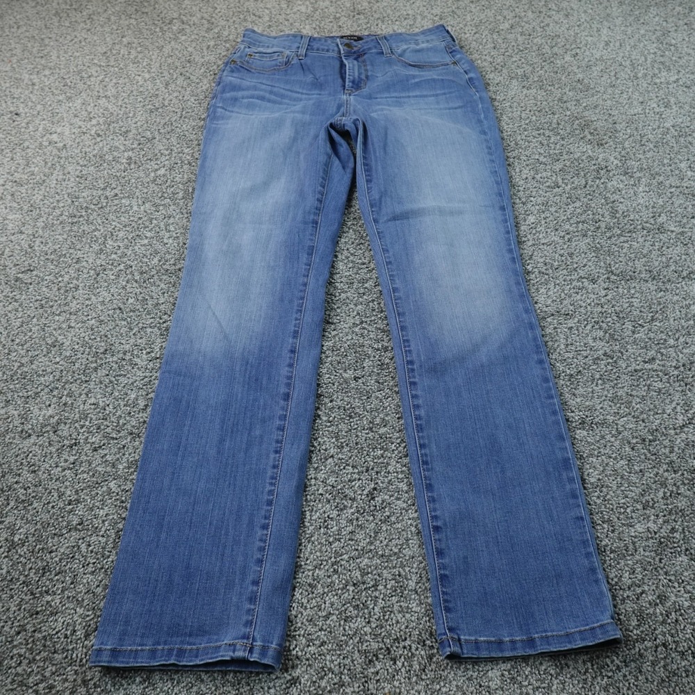 NYDJ Jeans Womens 14 Light Blue Denim Pants Sheri Slim Lift Tuck Flex Stretch